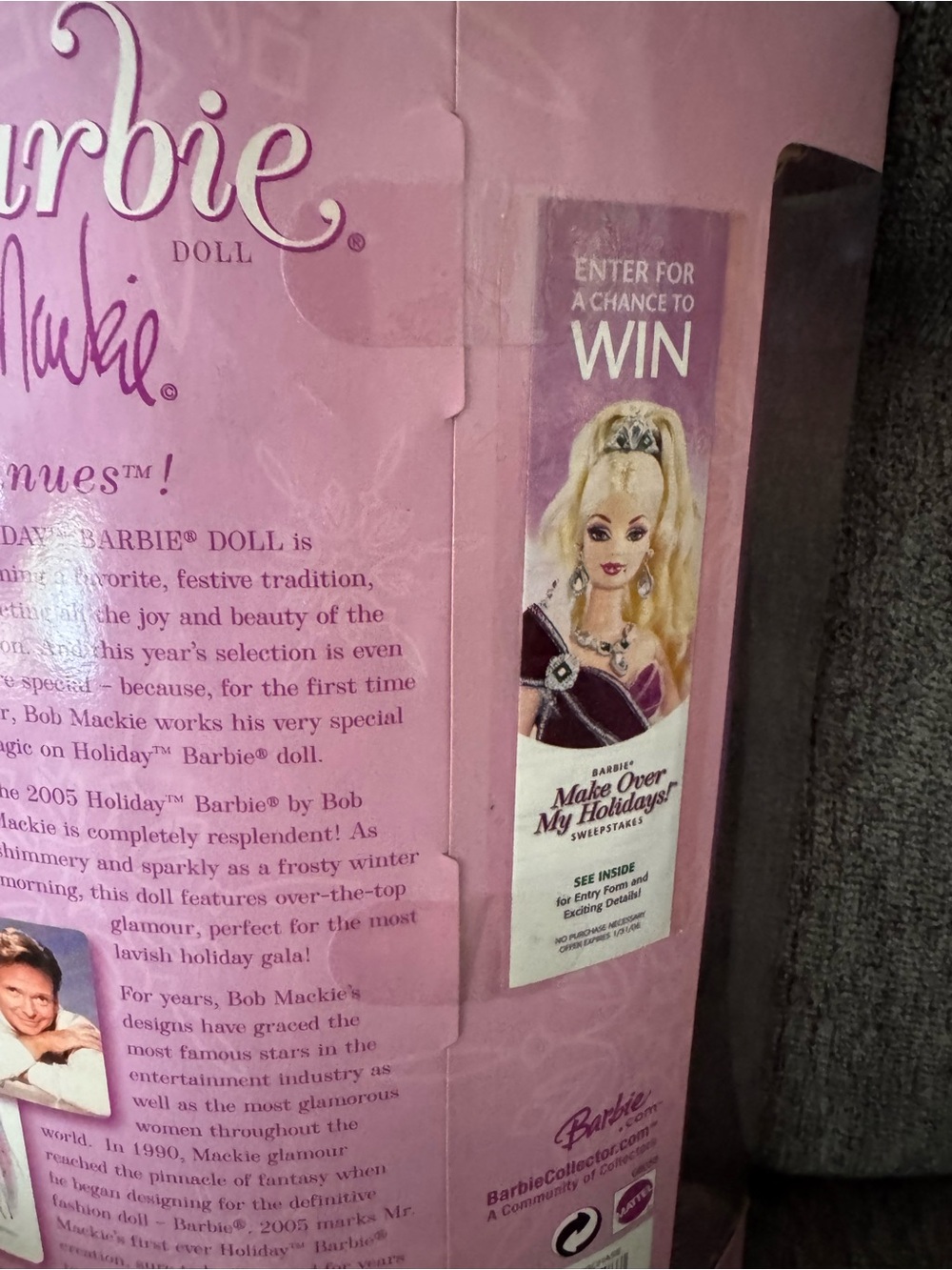 Barbie Pink and White Holiday Collector Doll Tin by Barbie - Picture 4 of 10